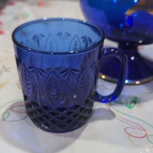 Elegant Blue Glass Mug